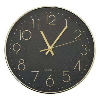 LADECOR CHRONO Часы настенные, пластик, 29,3x29,3x5 см, 1xAA, цвет серый космос