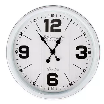 LADECOR CHRONO Часы настенные, пластик, 50,6x50,6x5 см, 1xAA, цвет белый, арт.1