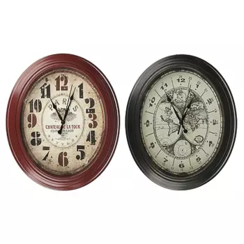 LADECOR CHRONO Часы настенные, пластик, овальные, 30,5x25,5x4см, 1хАА, 2 цвета