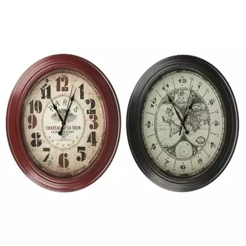 LADECOR CHRONO Часы настенные, пластик, овальные, 30,5x25,5x4см, 1хАА, 2 цвета