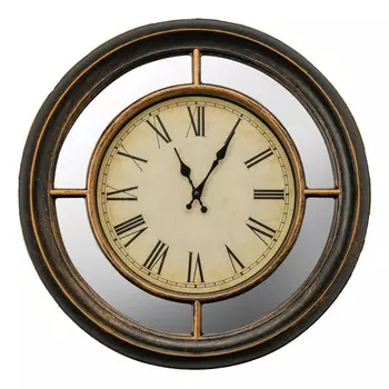 LADECOR CHRONO Часы настенные, пластик, стекло, 55,6x55,6x7,5 см, 1xAA, цвет золотой