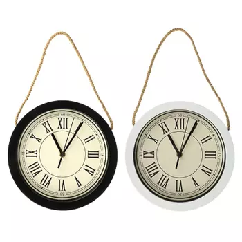 LADECOR CHRONO Часы настенные со шнуром, пластик, 25,4x25,4x4,2см, 1xАА, 2 цвета