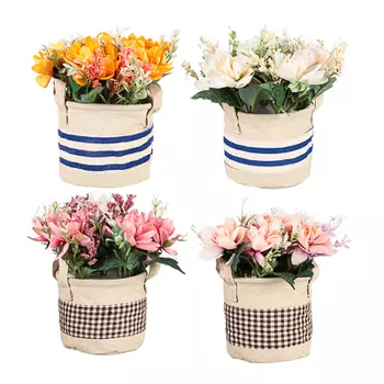 LADECOR Цветочная композиция в кашпо, 4 цвета, 11,5х17 см, арт 6