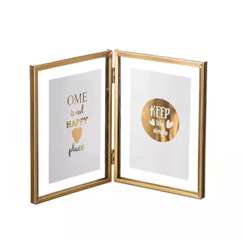 LADECOR Фоторамка настольная, на 2 фото 10х15см, металл