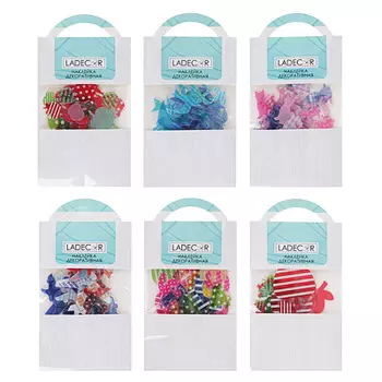 LADECOR Наклейка декоративная, объемная, 18х10,5 см, ПВХ, 6 дизайнов