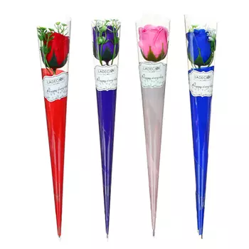 LADECOR Роза из мыльных лепестков, 3 цвета, 38 см, арт QR-30A