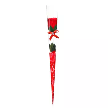 LADECOR Роза из мыльных лепестков, красная, 35 см