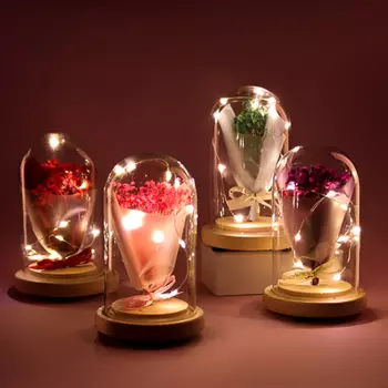 LADECOR Светильник - цветочная композиция, 15 см, 3хLR1130, 4 цвета
