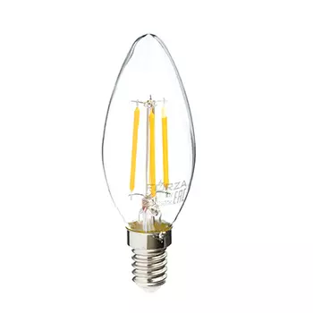 Лампа филаментная FORZA свеча, 4W, Е14, 390lm, 2800К