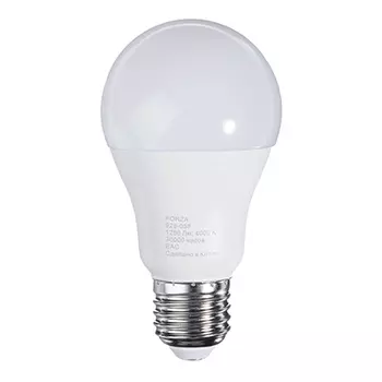 Лампа светодиодная FORZA A60, 14W, E27, 1250lm, 4000К