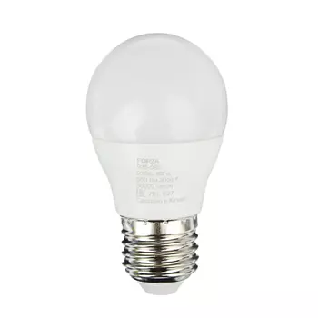 Лампа светодиодная FORZA G45, 7W, E27, 560lm, 3000К