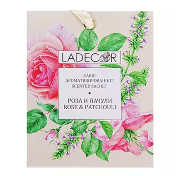 LADECOR Аромасаше с ароматом розы и пачули, 10 гр