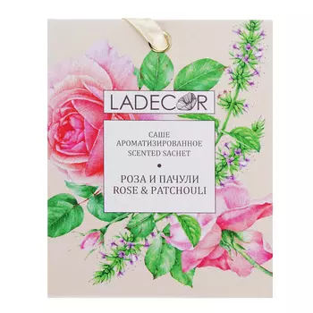 LADECOR Аромасаше с ароматом розы и пачули, 10 гр