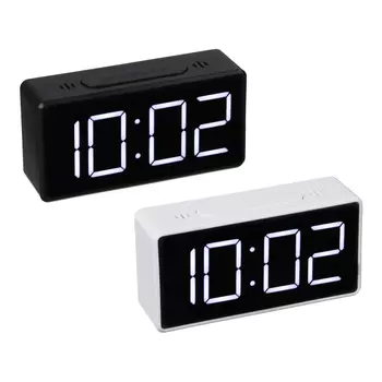 LADECOR Будильник электронный, термометр, 3хААА, USB, 10х3х5 см, 2 цвета
