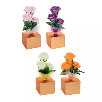 LADECOR Букет из мыльных лепестков, 28x8x8 см, 4 цвета, арт k-693
