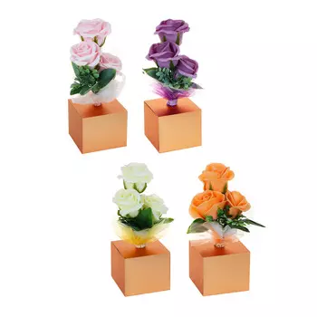 LADECOR Букет из мыльных лепестков, 28x8x8 см, 4 цвета, арт k-693