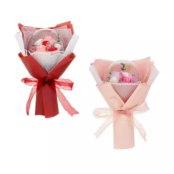 LADECOR Букет из мыльных лепестков в пластиковом шаре, 14x26см, арт 21024, 2 цвета