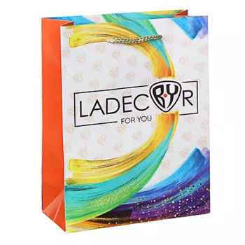 LADECOR BY Пакет подарочный, высококачественная бумага, 18х23х8см