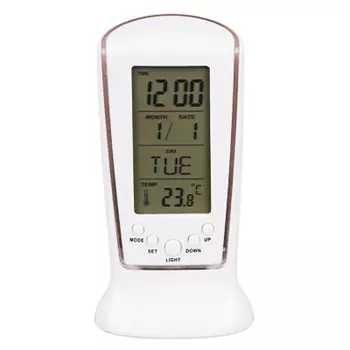 LADECOR CHRONO Будильник электронный с подсветкой, датой и температурой, ABS, 12,6х5,8х5,5см