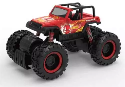 Монстр-трак фрикционный Hot Wheels, с амортизаторами, масштаб 1:16, световой эффект, красный