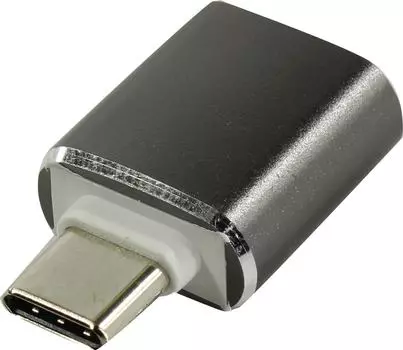 Переходник (адаптер) USB 2.0(Af)-USB Type-C(m), серый KS-IS (KS-388GR )
