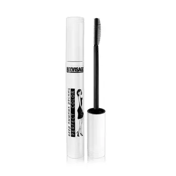 Тушь для ресниц LUXVISAGE PERFECT COLOR веер пышных ресниц черная