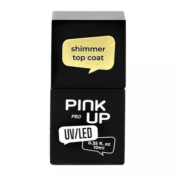 Верхнее покрытие для ногтей UV/LED PINK UP PRO с шиммером 10 мл