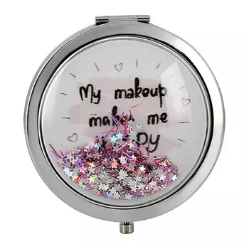 Зеркало для макияжа DECO. карманное make up makes me happy