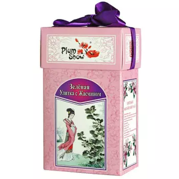 Чай зеленый Plum Snow листовой улун с жасмином 100г