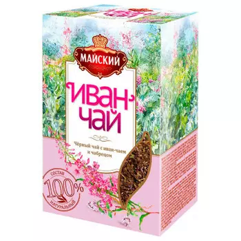 Чайный напиток майский 75 г иван-чай с чёрным чаем и чабрецом