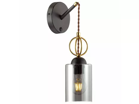 Бра opika (odeon light) черный 12x34x17 см.