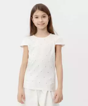 Белая футболка с коротким рукавом Button Blue (116)