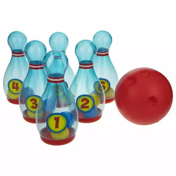 1toy боулинг (светящ. Кегли 6 шт., шар, 14 см)