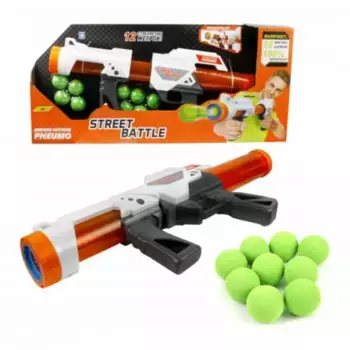 1toy Street Battle игр оружие с мягкими шариками (в компл. 10 шар. 3,4 см), короб.