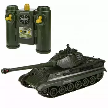 1toy Взвод танк на р/у, 2,4 ГГц, 1:28 (35 см), движение во все стороны, вращение башни, свет и звук, индикатор попаданий, подходит для танкового боя