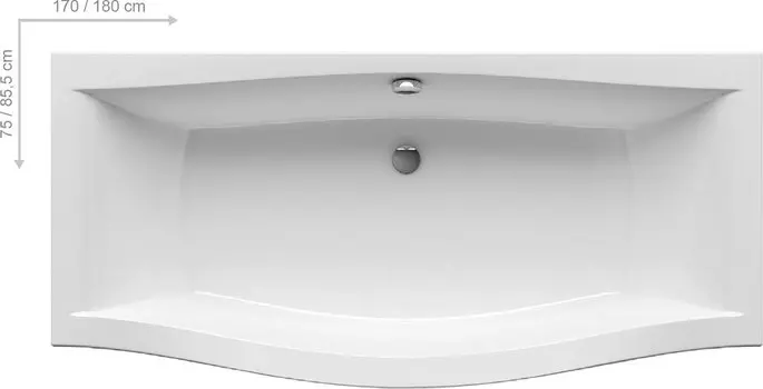 Акриловая ванна Ravak MAGNOLIA 180x75 см
