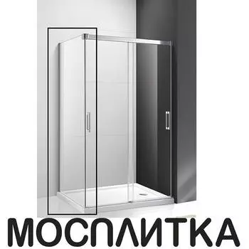 Боковая стенка Cezares TANDEM-SOFT-FIX-90-P-Cr-L, профиль хром стекло матовое 90см