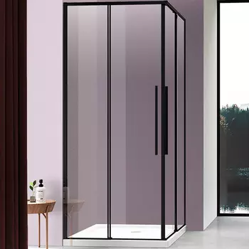 Душевой уголок Vincea Slim-N VSS-4SN9010CLB 100x90, профиль черный