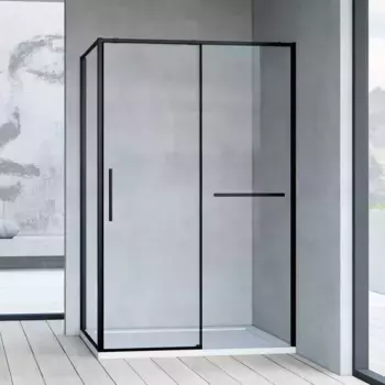 Душевой уголок Vincea Slim Soft VSR-1SS9012CLB 120x90, профиль черный, стекло прозрачное