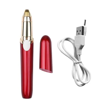 Электрическая бритва для бровей Удаление волос Портативный макияж с USB-кабелем белый