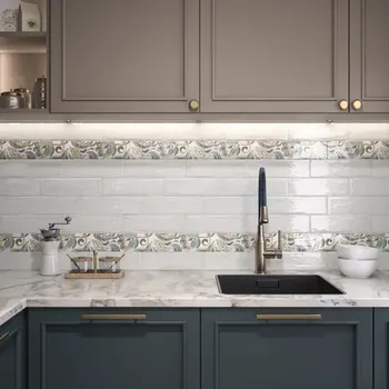 Плитка настенная Kerama Marazzi Монпарнас 8.5x28.5 см 1.07 м глянцевая цвет белый