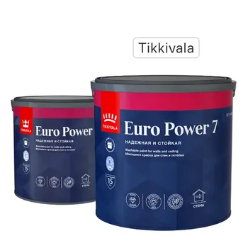 Краска для стен и потолков Tikkurila Euro Power 7 матовая прозрачная база С 2.7 л