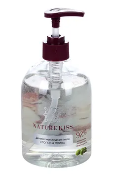 Мыло жидкое Nature Kiss Лен и барбарис деликат, 480 мл