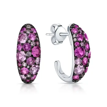 Серебряные серьги с фианитами