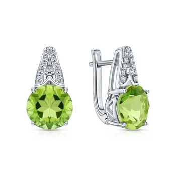 Серебряные серьги с фианитами