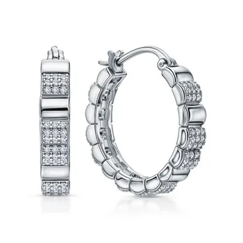 Серебряные серьги с фианитами