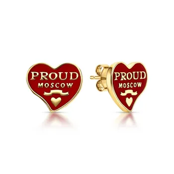 Серебряные серьги с эмалью