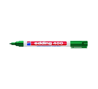 Маркер перманентный Edding "400" 1 мм с круглым наконечником, зеленый