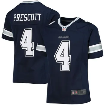 Молодежные кроссовки Nike Dak Prescott Navy Dallas Cowboys Team Game Jersey, цвет Cow Navy