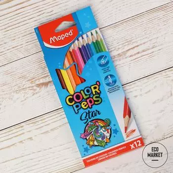 Набор цветных карандашей Color'peps Star ~ 12 цв.